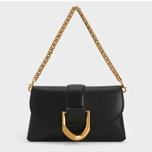 NEW Charles & Keith Gabine Crossbody Bag - Black